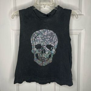 Urban Outfitters Holographic skeleton tank top